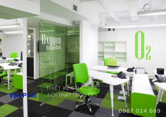Thiết kế, thi công nội thất văn phòng phong cách xanh